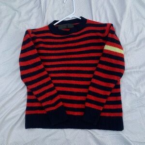 Vintage The Elder Statesman Black & Red 100% Cashmere Sweater Made in USA Size M